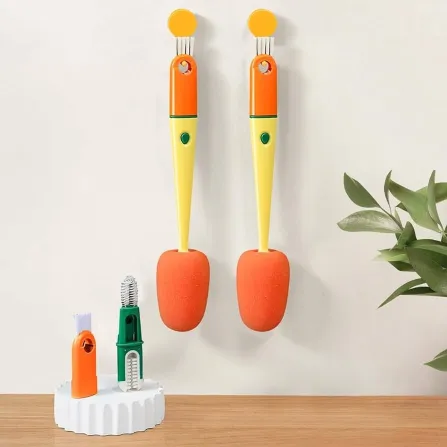 3 in 1 Multi Bottle Cleaning Sponge Brush (1 pc )